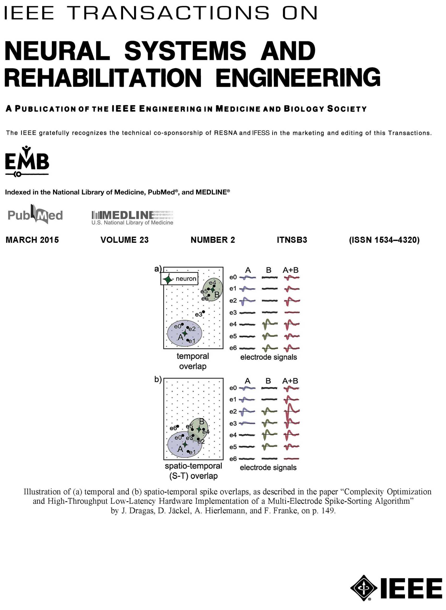 March 2015 title page of IEEE Transactions on Neural Systems and Rehabilitation Engineering