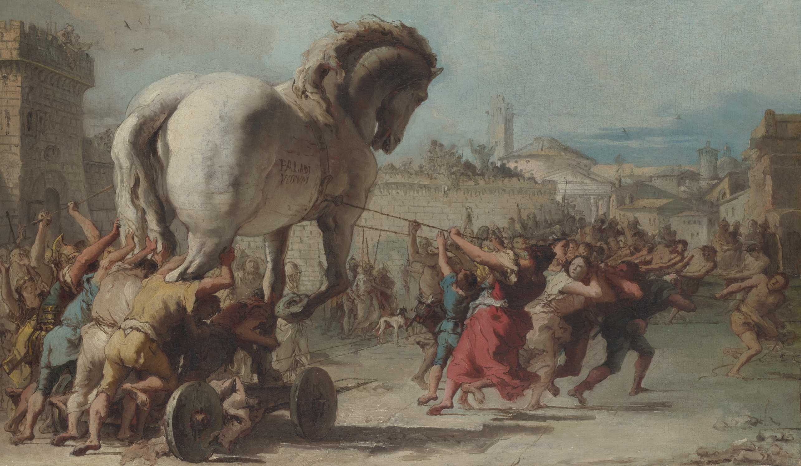 Giovanni Domenico Tiepolo - The Procession of the Trojan Horse in Troy, 1773
