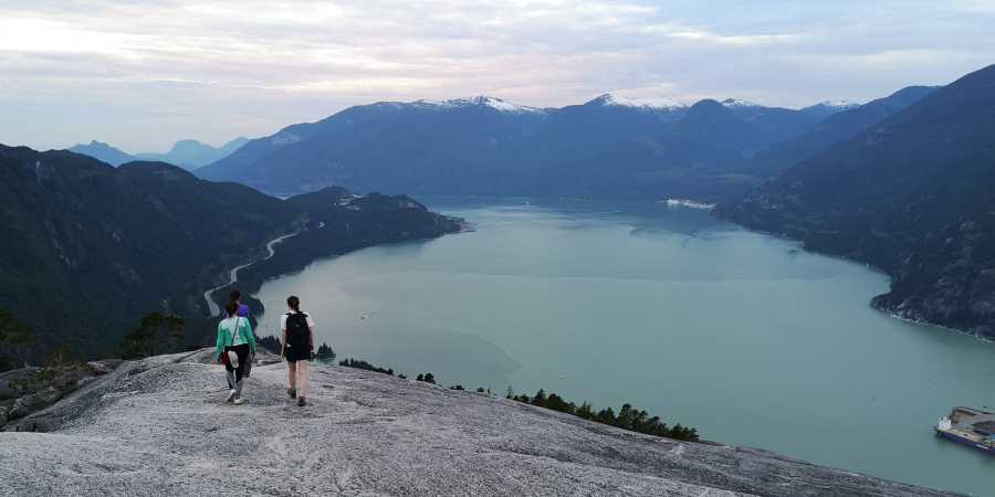 Enlarged view: Louis' hike up the Chief
