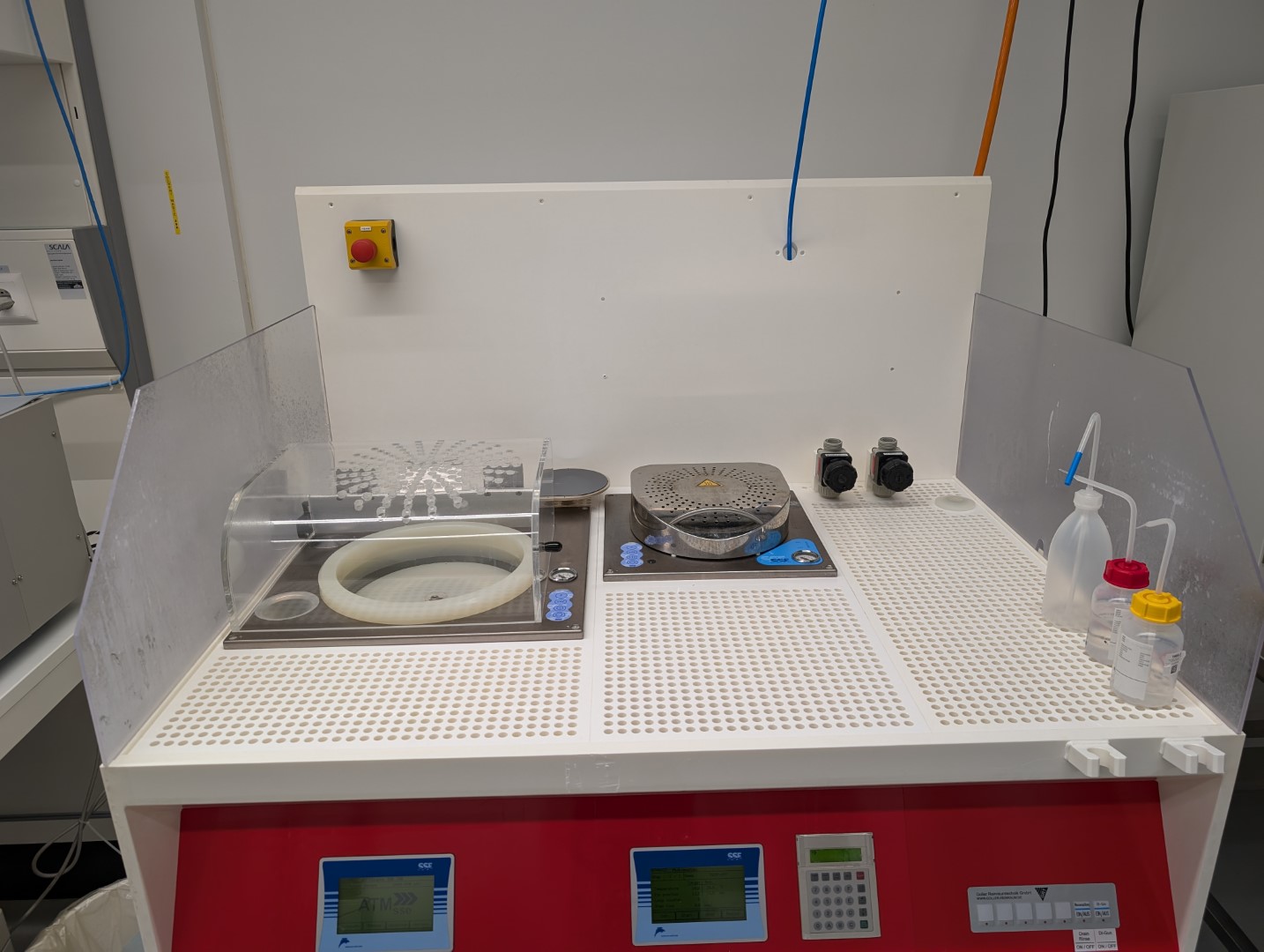 Photo of a Chemical Wet Bench with Spin Coater and Hot Plate