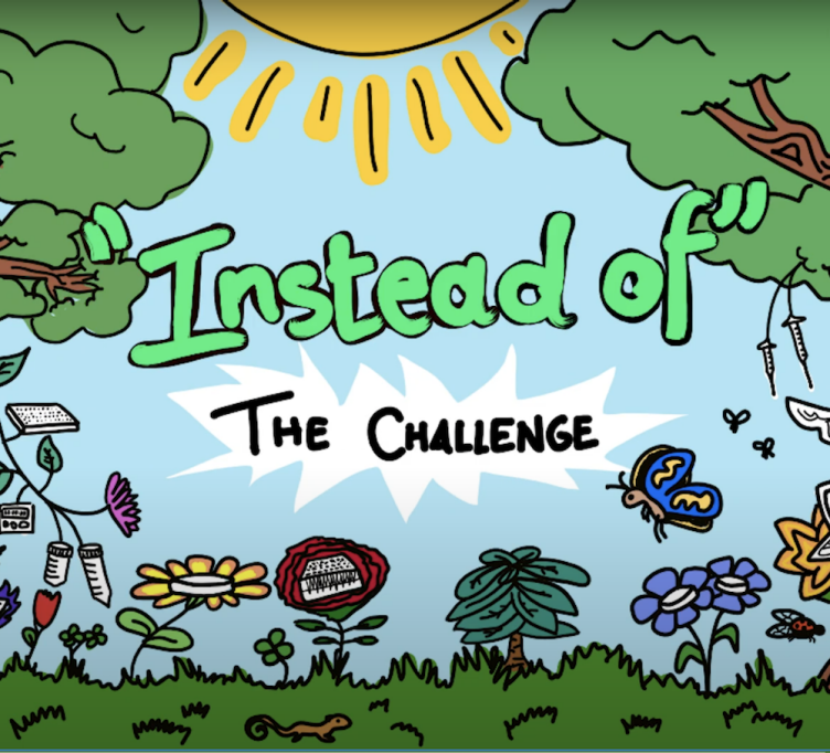 Still image from our "Instead of" Challenge teaser video