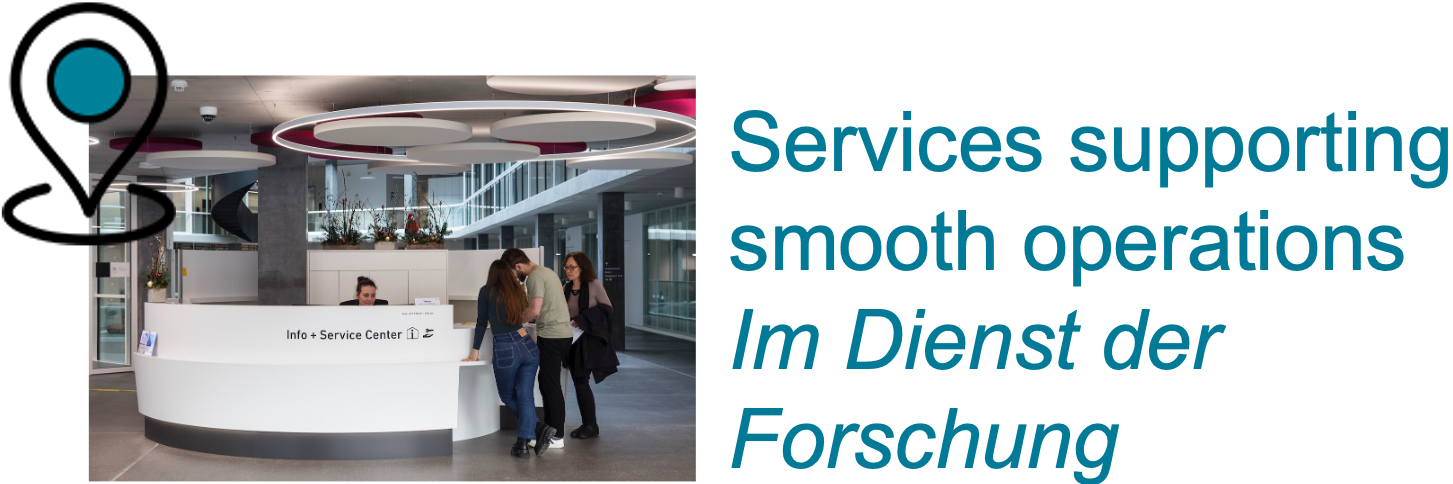 Link zu Services supporting smooth operations - Im Dienst der Forschung
