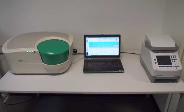 BioRad QX100 ddPCR system in the user lab of the Genomics Facility Basel