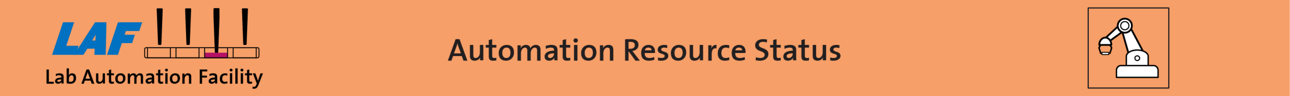 Laboratory Automation resource status banner