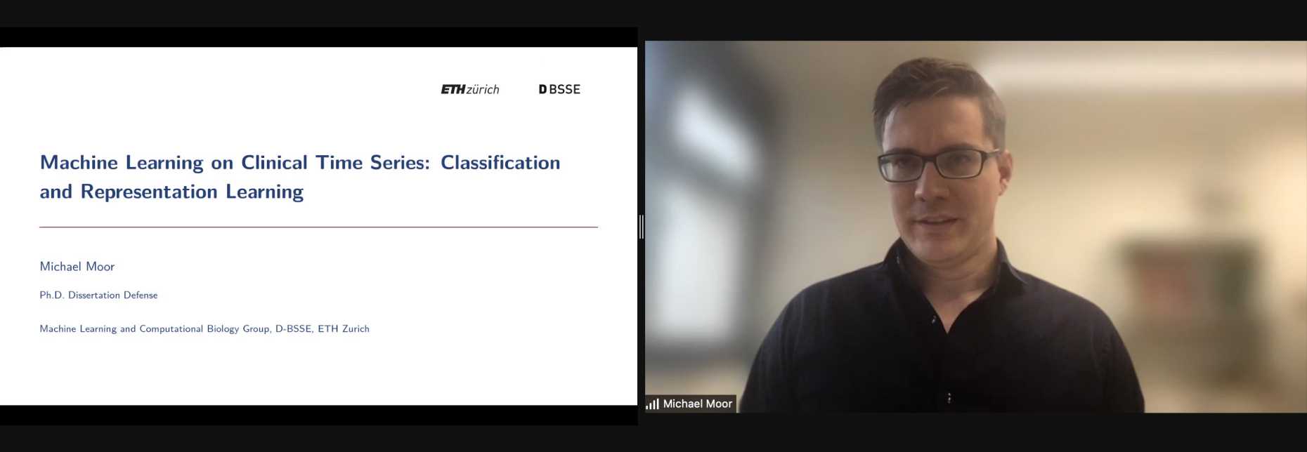Screenshot of PhD presentation on Zoom 