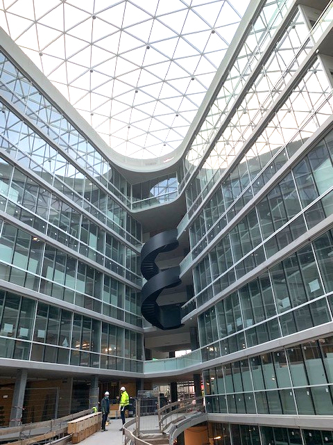 Staircase in the BSS Atrium, February 2021.