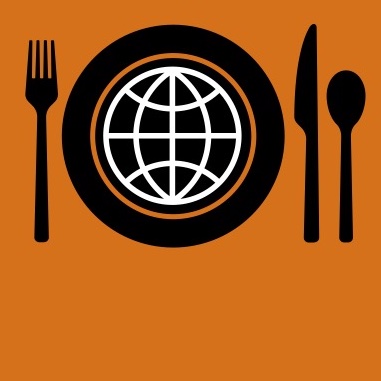 Plate with globe_symbolic image