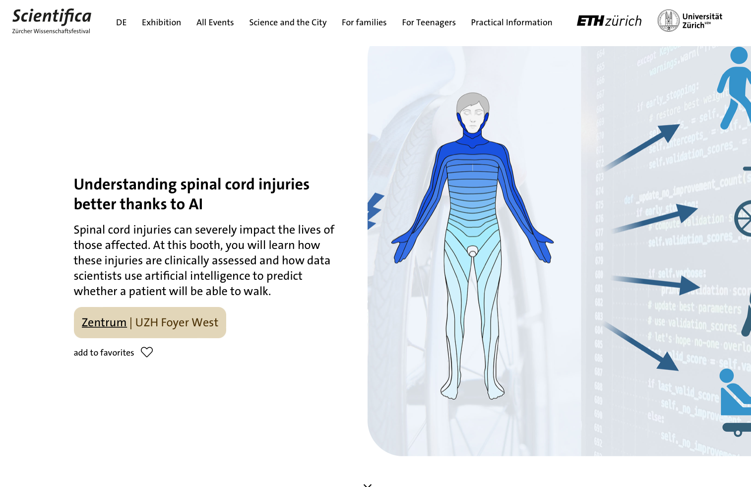 advertisement of booth on understanding-spinal-cord-injuries-better-thanks to AI