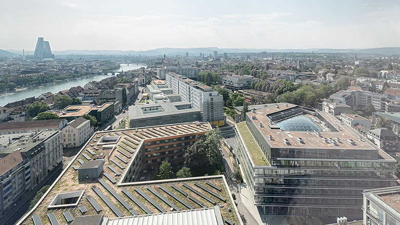 The BSS blends harmoniously into the Basel cityscape. (Photo: ETH Zurich / Achim Birnbaum)