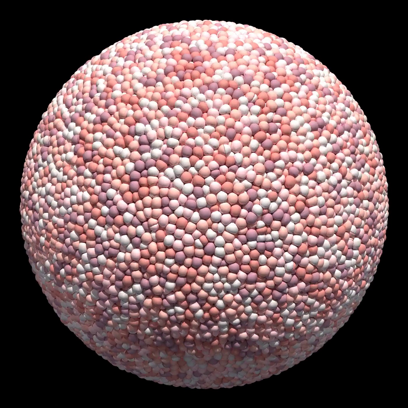 Computer simulation of a spherical tissue with about 100’000 cells simulated with SimuCell3D.
