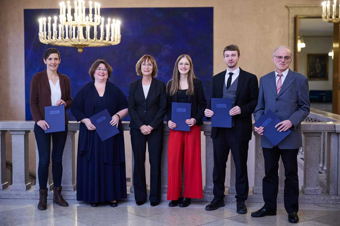 Awardees at the BaDW-Ceremony, with Prof. Tanja Stadler