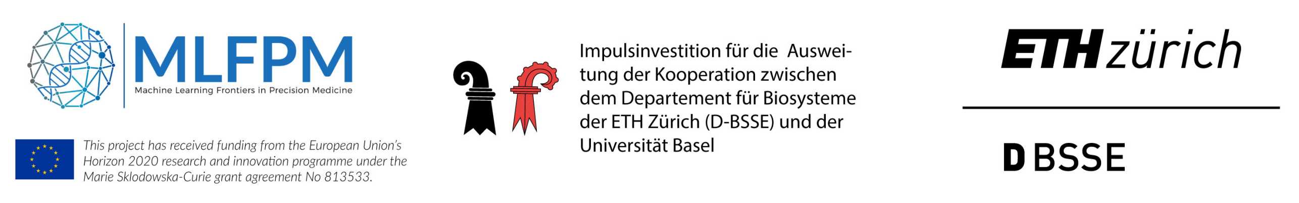 Logos of MLFPM, Cantons Basel, ETH Zurich and D-BSSE
