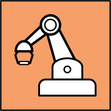 icon of a lab robot
