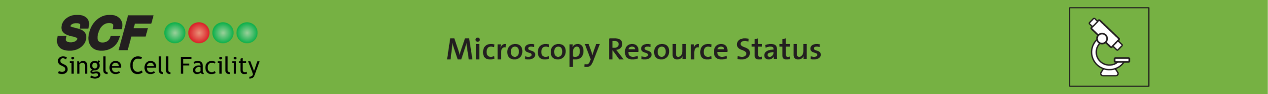 Microscopy resource status banner